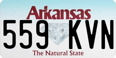 AR license plate 559KVN
