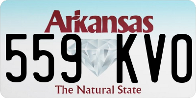 AR license plate 559KVO