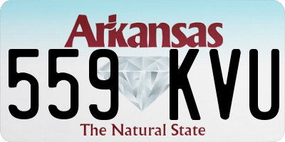 AR license plate 559KVU