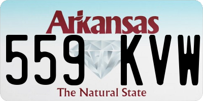 AR license plate 559KVW