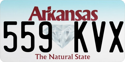 AR license plate 559KVX