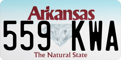 AR license plate 559KWA