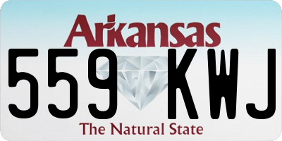 AR license plate 559KWJ