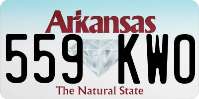 AR license plate 559KWO