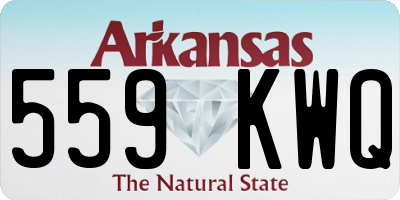 AR license plate 559KWQ
