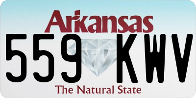 AR license plate 559KWV