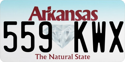 AR license plate 559KWX