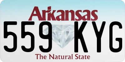 AR license plate 559KYG