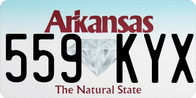 AR license plate 559KYX