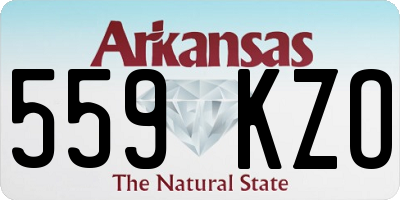 AR license plate 559KZO