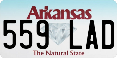 AR license plate 559LAD