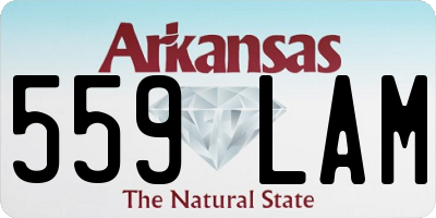 AR license plate 559LAM