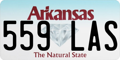 AR license plate 559LAS