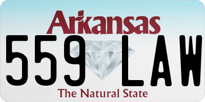 AR license plate 559LAW
