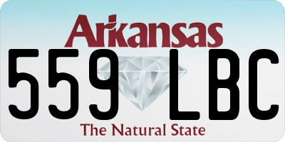 AR license plate 559LBC