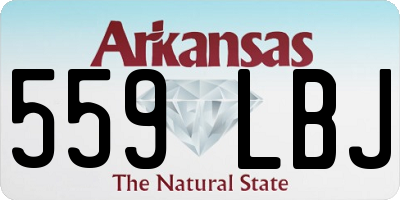 AR license plate 559LBJ