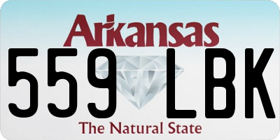 AR license plate 559LBK