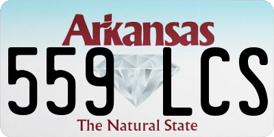 AR license plate 559LCS