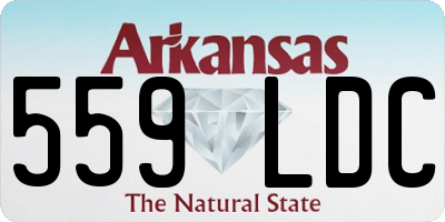 AR license plate 559LDC