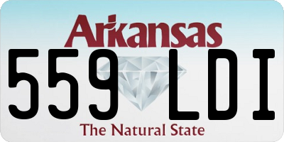 AR license plate 559LDI