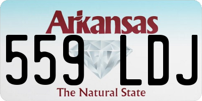 AR license plate 559LDJ