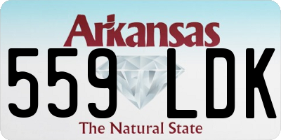 AR license plate 559LDK