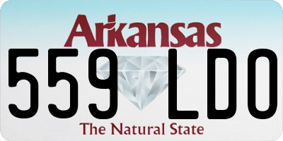 AR license plate 559LDO