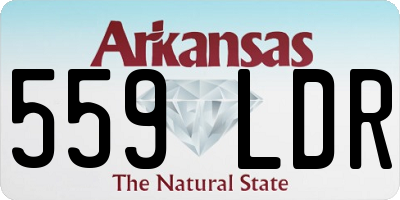 AR license plate 559LDR