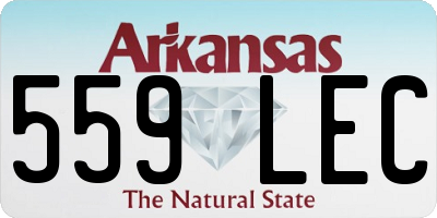 AR license plate 559LEC