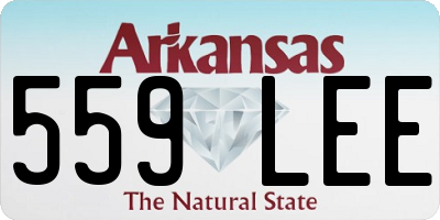AR license plate 559LEE
