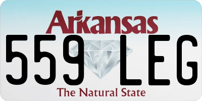 AR license plate 559LEG