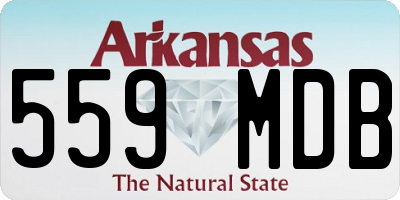 AR license plate 559MDB