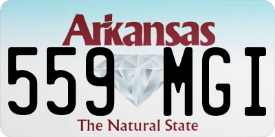 AR license plate 559MGI