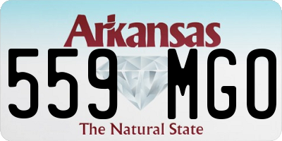 AR license plate 559MGO