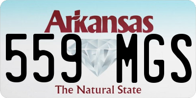 AR license plate 559MGS