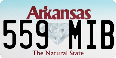 AR license plate 559MIB