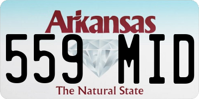 AR license plate 559MID