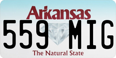 AR license plate 559MIG