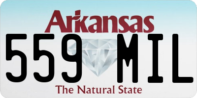 AR license plate 559MIL
