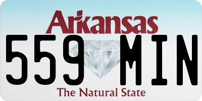 AR license plate 559MIN