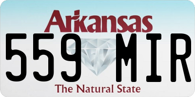 AR license plate 559MIR