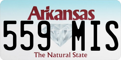 AR license plate 559MIS