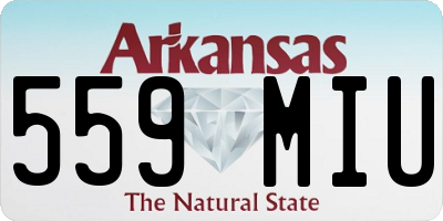 AR license plate 559MIU