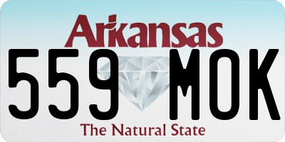AR license plate 559MOK