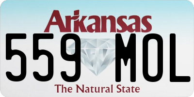 AR license plate 559MOL