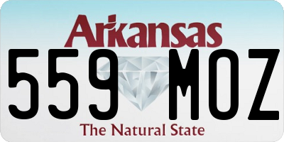 AR license plate 559MOZ