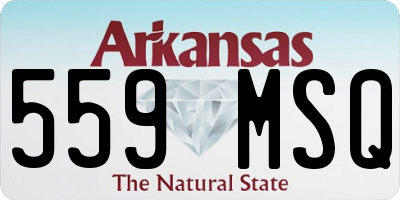 AR license plate 559MSQ