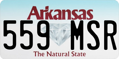 AR license plate 559MSR