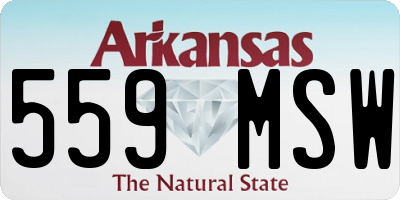 AR license plate 559MSW