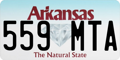 AR license plate 559MTA